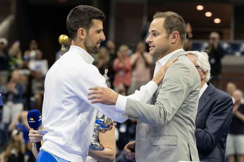 Novak Djokovic and Andy Roddick