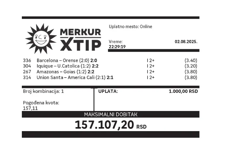 Dobitni tiket, Supertiket, Tiket, MerkurXtip