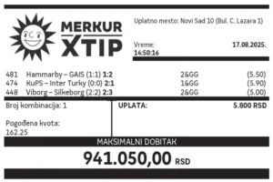 Dobitni tiket, Supertiket, Tiket, MerkurXtip