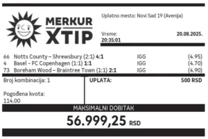 Supertiket, dobitni tiket, tiket, kvote, MerkurXtip