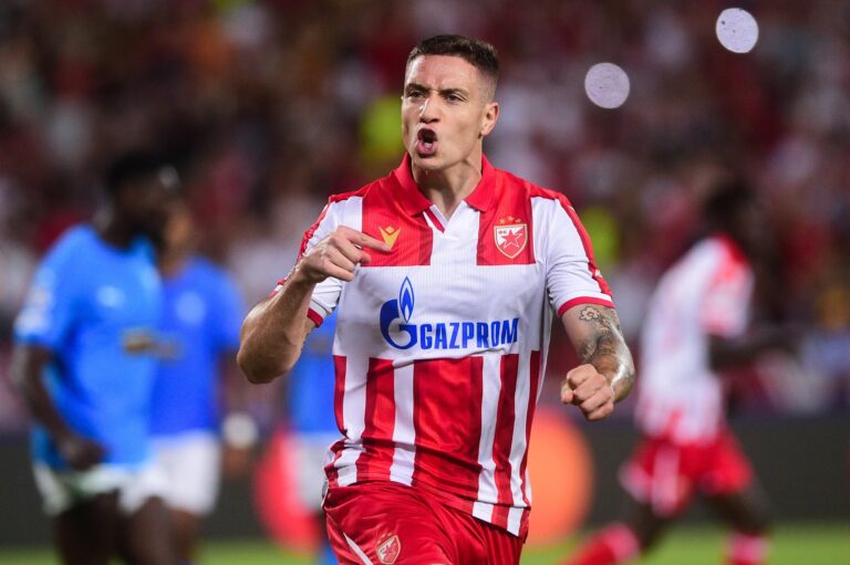 Bruno Duarte na meču protiv Pafosa u kvalifikacijama za Ligu šampiona, Crvena zvezda