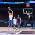 Trening reprezentacije Srbije pred susret sa Turskom, Nikola Jokić, Milutinov i Koprivica na treningu reprezentacije