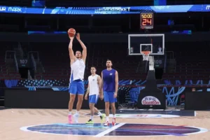 Trening reprezentacije Srbije pred susret sa Turskom, Nikola Jokić, Milutinov i Koprivica na treningu reprezentacije