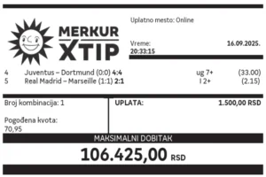 Supertiket, dobitni tiket, MerkurXtip