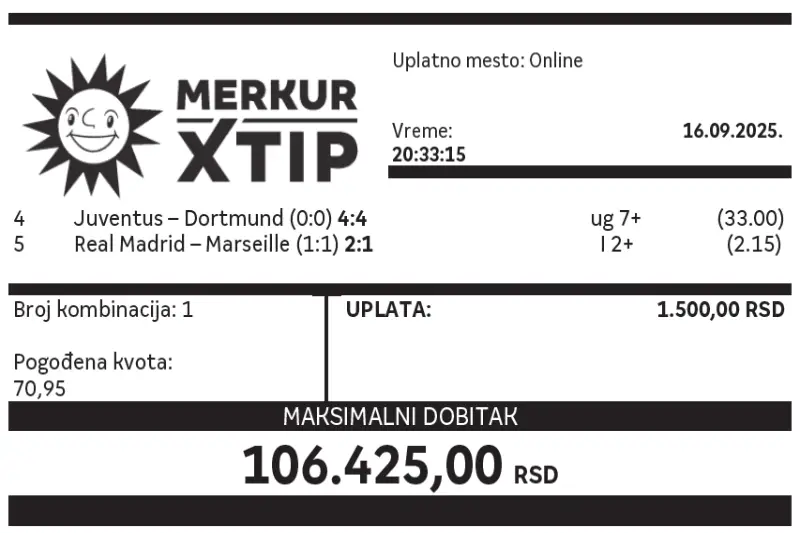 Supertiket, dobitni tiket, MerkurXtip