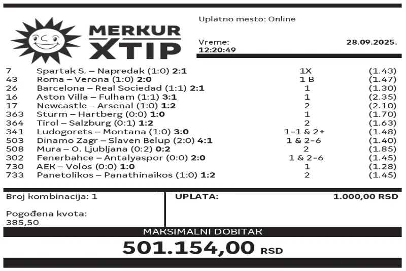 Dobitni tiket, Supertiket, MerkurXtip