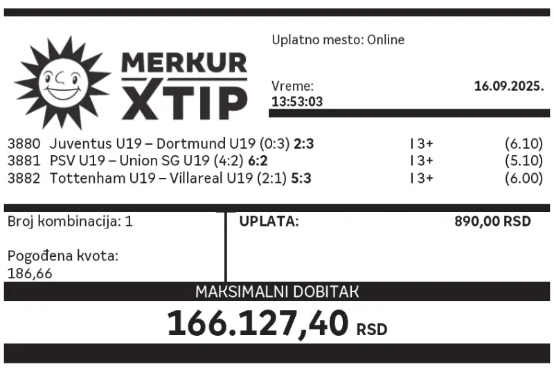 Supertiket, Dobitni tiket, MerkurXtip