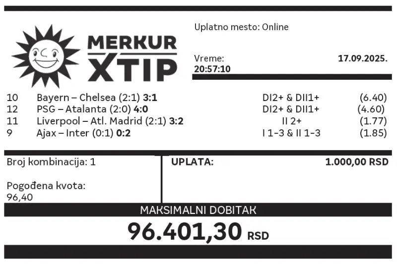 Dobitni tiket, Supertiket, MerkuXtip