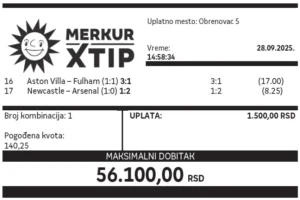Supertiket, Dobitni tiket, MerkurXtip