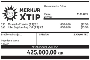 Dobitni tiket, Super tiket, MerkurXtip, Najbolje kvote
