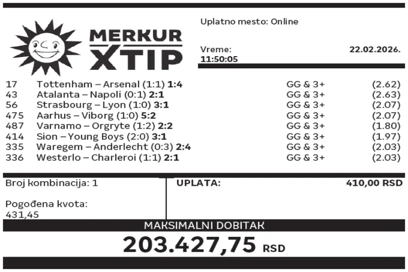 Dobitni tiket, Dobitni tiket, Super tiket, Najbolje kvote, MerkurXtip