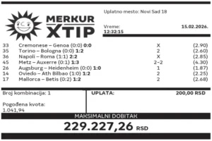 Dobitni tiket, Dobitni tiketi, Super tiket, Najbolje kvote, MerkurXtip