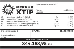 Dobitni tiket, Dobitni tiketi, Super tiket, Najbolje kvote, MerkurXtip