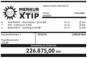 Dobitni tiket, Dobitni tiketi, Super tiket, Najbolje kvote, MerkurXtip