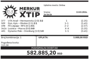 Dobitni tiket, Dobitni tiketi, Super tiket, Najbolje kvote, MerkurXtip