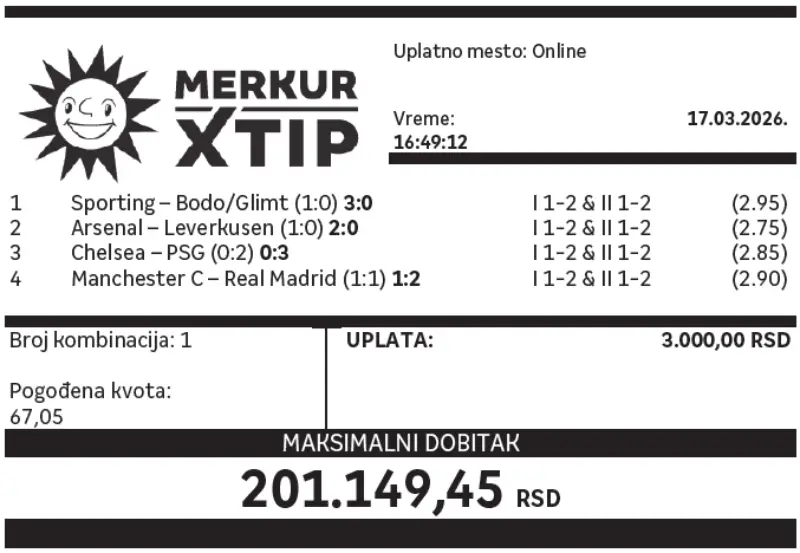 Dobitni tiket, Dobitni tiketi, Super tiket, Najbolje kvote, MerkurXtip