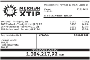 Dobitni tiket, Dobitni tiketi, Super tiket, Najbolje kvote, MerkurXtip
