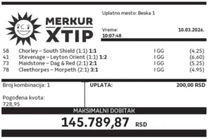 Dobitni tiket, Dobitni tiketi, Super tiket, Najbolje kvote, MerkurXtip