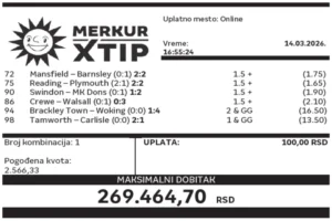 Dobitni tiketi, Dobitni tiket, Super tiket, Najbolje kvote, MerkurXtip