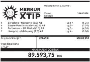 Dobitni tiket, Dobitni tiketi, Super tiket, Najbolje kvote, MerkurXtip