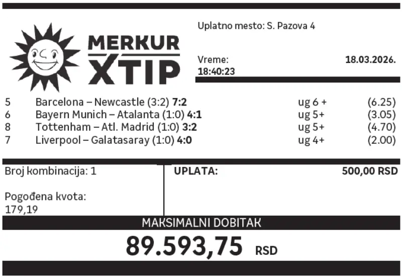 Dobitni tiket, Dobitni tiketi, Super tiket, Najbolje kvote, MerkurXtip