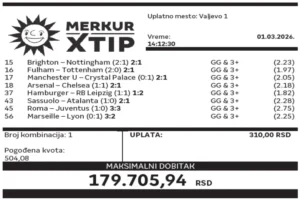Dobitni tiket, Dobitni tiketi, Super tiket, Najbolje kvote, MerkurXtip