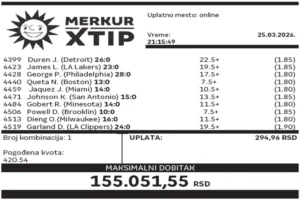 Dobitni tiket, Dobitni tiketi, Super tiket, najbolje kvote, MerkurXtip