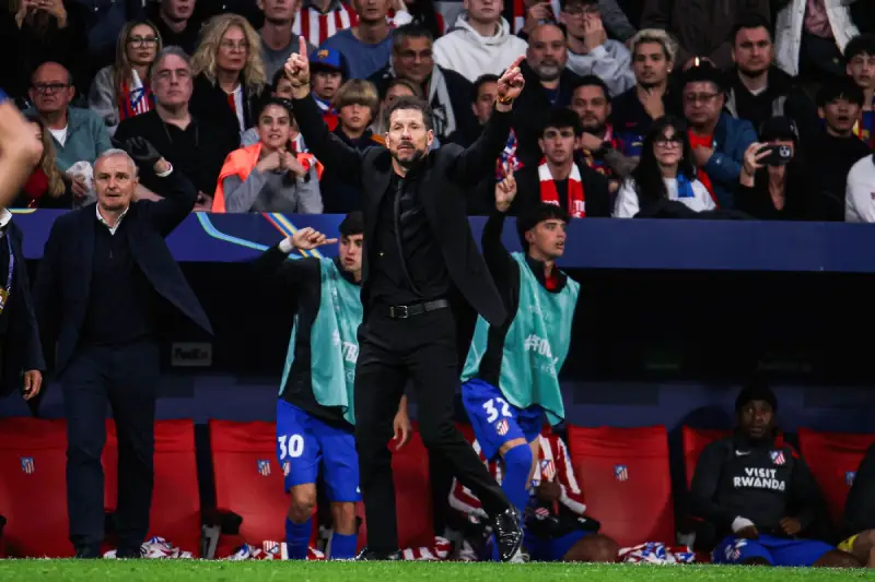 Dijego Simeone, trener Atletika, na meču sa Barselonom, u revanšu četvrtfinala Lige šampiona