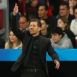 Trener ATletiko Madrida Dijego Simeone, na meču sa Arsenalom, u prvom duelu polufinala Lige šampiona