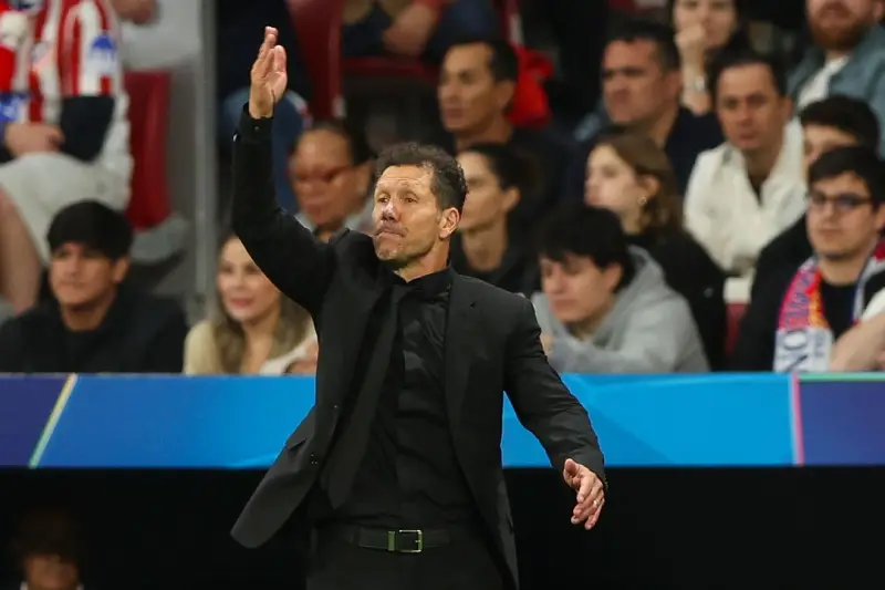 Trener ATletiko Madrida Dijego Simeone, na meču sa Arsenalom, u prvom duelu polufinala Lige šampiona