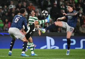 Rikardo Kalafjori na meču sa Sportingom, u Lisabonu, u četvrtfinalu Lige šampiona