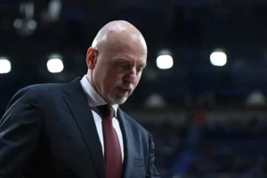 Trener Crvene zvezde Saša Obradović posle meča u Madridu, protiv Reala