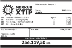 Dobitni tiket, Dobitni tiketi, Super tiket, Najbolje kvote, MerkurXtip