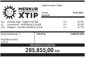 Dobitni tiket, Dobitni tiketi, Super tiket, Najbolje kvote, MerkurXtip