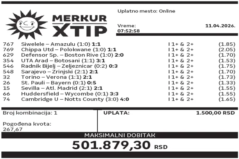 Dobitni tiket, Dobitni tiketi, Super tiket, Najbolje kvote, MerkurXtip