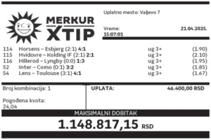 Dobitni tiket, Dobitni tiketi, Super tiket, Najbolje kvote, MerkurXtip