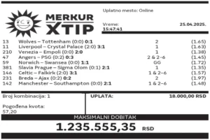Dobitni tiketi, Dobitni tiket, Super tiket, Najbolje kvote, MerkurXtip