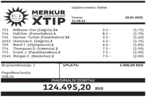 Dobitni tiket, Dobitni tiketi, Super tiket, Najbolje kvote, MerkurXtip
