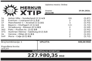 Dobitni tiket, Dobitni tiketi, Super tiket, Najbolje kvote, MerkurXtip