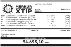 Dobitni tiket, Dobitni tiketi, Super tiket, Najbolje kvote, MerkurXtip