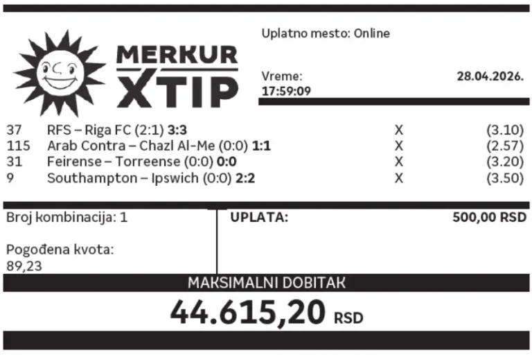 Dobitni tiket, Dobitni tiketi, Super tiket, Najbolje kvote, MerkurXtip
