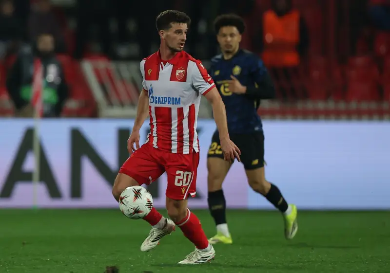Vezista Crvene zvezde Tomas Handel, u meču sa Lilom, u Ligi Evrope