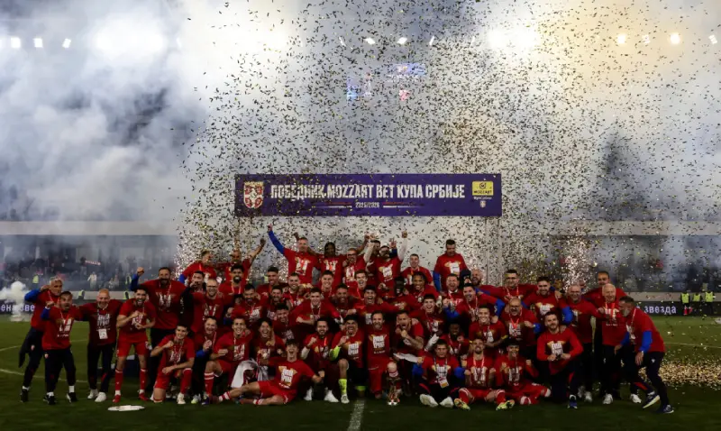 Fudbaleri Crvene zvezde su posle penala savladali Vojvodinu i osvojili Kup Srbije