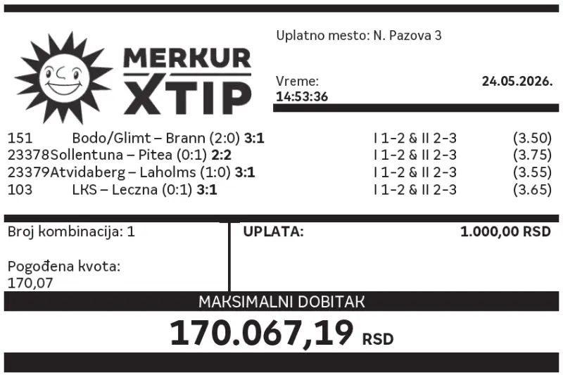 Dobitni tiket, Dobitni tiket, Super tiket, Najbolje kvote, MerkurXtip
