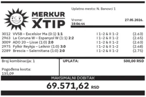 Dobitni tiket, Dobitni tiketi, Super tiket, Najbolje kvote, MerkurXtip