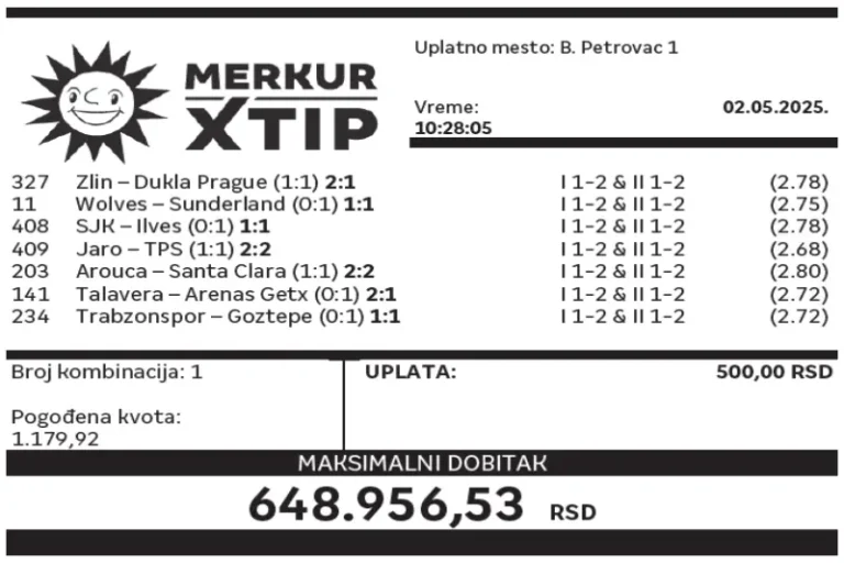 Dobitni tiket, Dobitni tiketi, Super tiket, Najbolje kvote, MerkurXtip