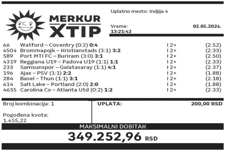 Dobitni tiket, Dobitni tiketi, Super tiket, Najbolje kvote, MerkurXtip