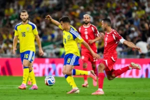 Jasin Ajari je postigao dva gola za Švedsku u pobedi protiv Tunisa od 5:1