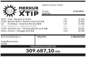 Dobitni tiket, Dobitni tiketi, Super tiket, Najbolje kvote, MerkurXtip