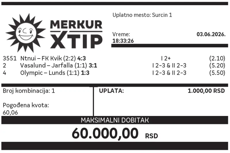 Dobitni tiket, Dobitni tiketi, Super tiket, Najbolje kvote, MerkurXtip